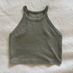 American Eagle Green Halter Tank